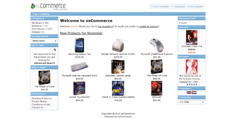 Oscommerce - Best Ecommerce Platforms